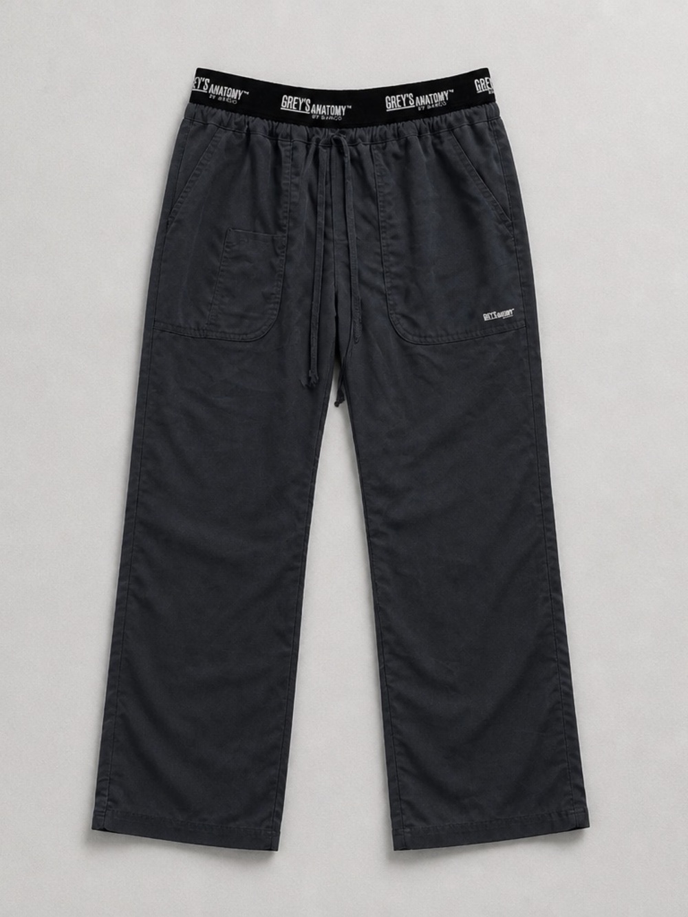 Grey's Anatomy Black Drawstring Waist Jogger Pants